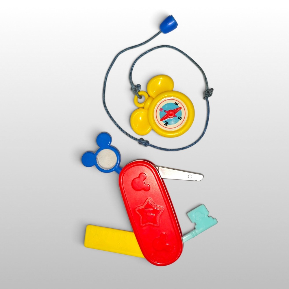 Disney Mickey Mouse Multi-Tool Toy Set Kids OS Red Good Adventure Compass